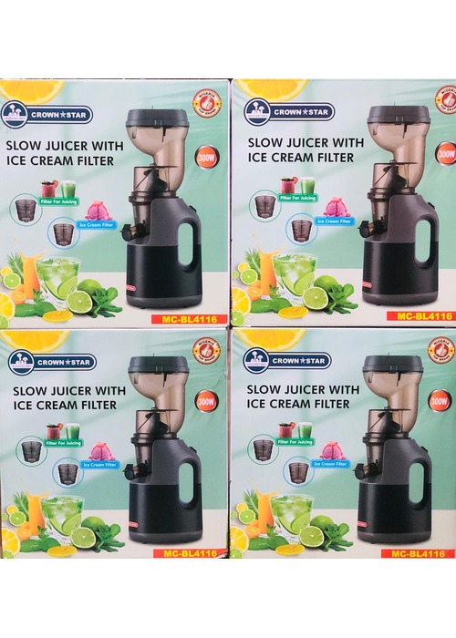 CROWNSTAR SLOW JUICER WITH ICE CREAM FILTER